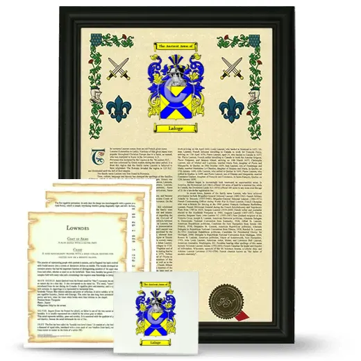 Laloge Framed Armorial, Symbolism and Large Tile - Black