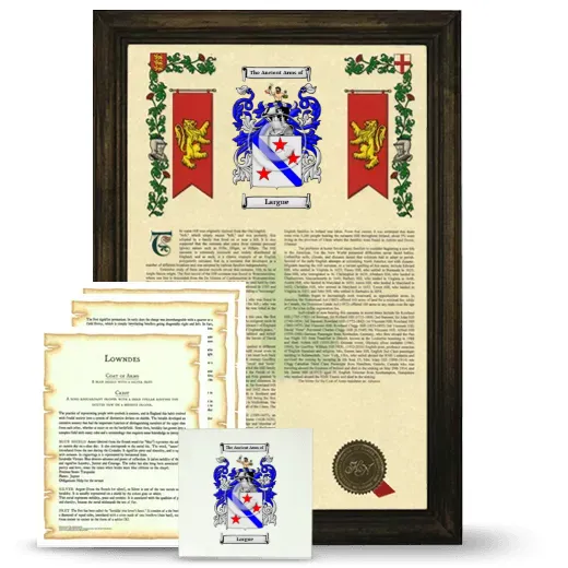 Largue Framed Armorial, Symbolism and Large Tile - Brown