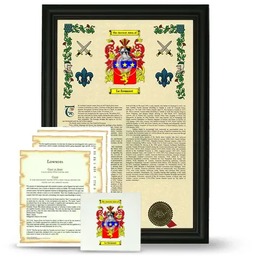 Le fremont Framed Armorial, Symbolism and Large Tile - Black