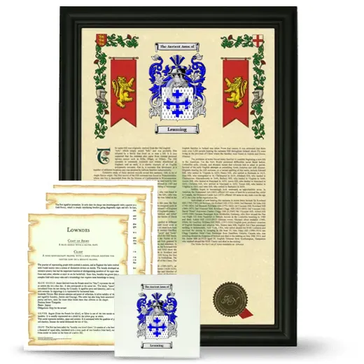 Leaming Framed Armorial, Symbolism and Large Tile - Black