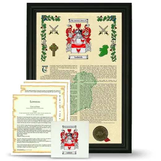 Ledwich Framed Armorial, Symbolism and Large Tile - Black