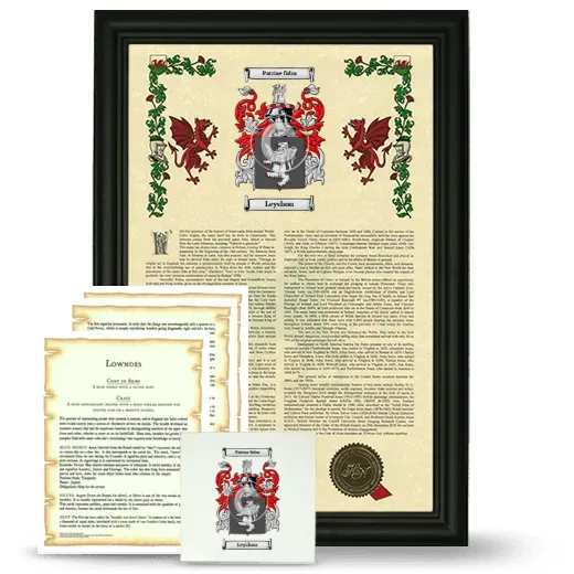 Leyshon Framed Armorial, Symbolism and Large Tile - Black