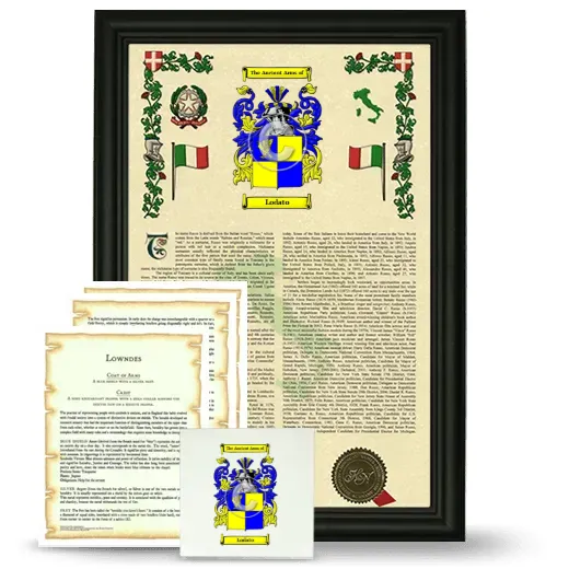 Lodato Framed Armorial, Symbolism and Large Tile - Black