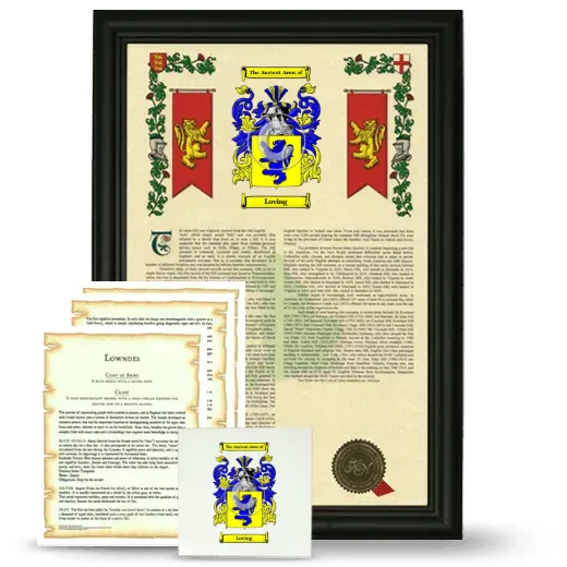 Loving Framed Armorial, Symbolism and Large Tile - Black