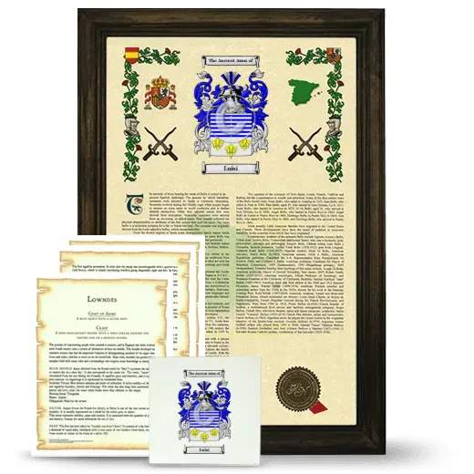 Luisi Framed Armorial, Symbolism and Large Tile - Brown
