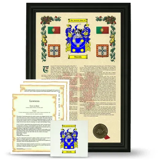 Maceda Framed Armorial, Symbolism and Large Tile - Black
