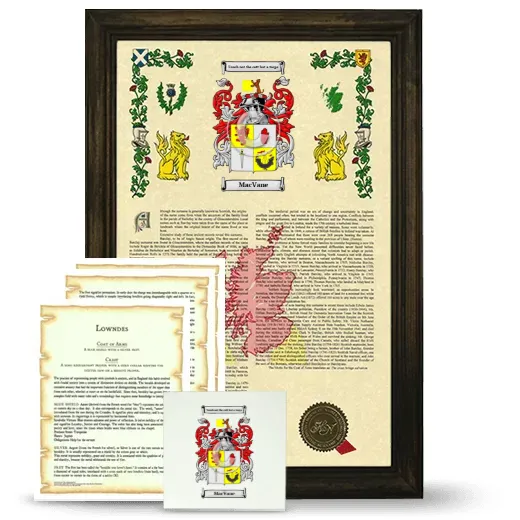 MacVane Framed Armorial, Symbolism and Large Tile - Brown
