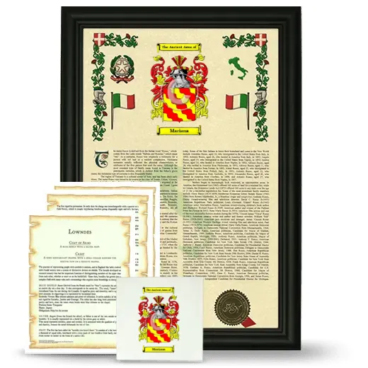 Mariana Framed Armorial, Symbolism and Large Tile - Black
