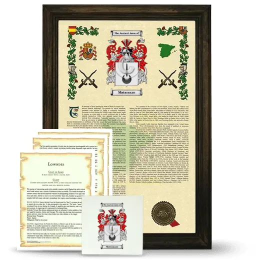 Matarazzo Framed Armorial, Symbolism and Large Tile - Brown