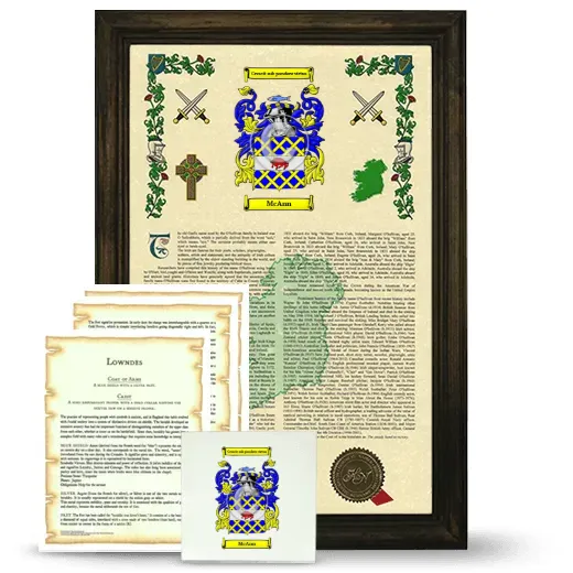 McAnn Framed Armorial, Symbolism and Large Tile - Brown