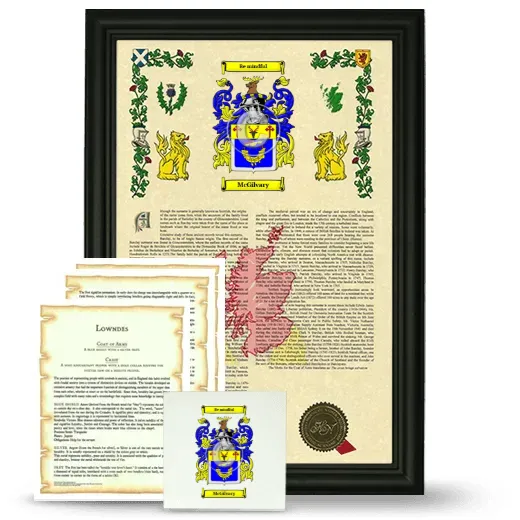 McGilvary Framed Armorial, Symbolism and Large Tile - Black