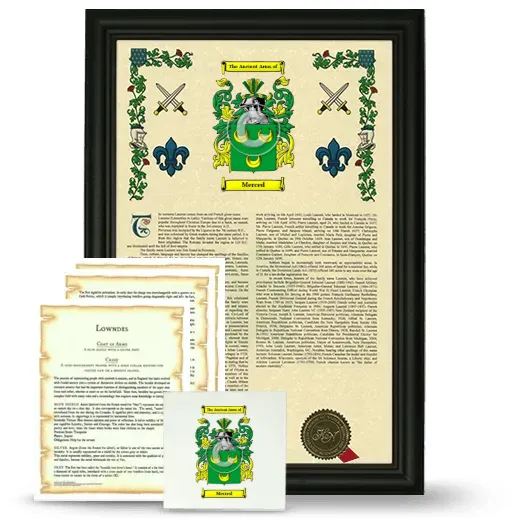 Merced Framed Armorial, Symbolism and Large Tile - Black