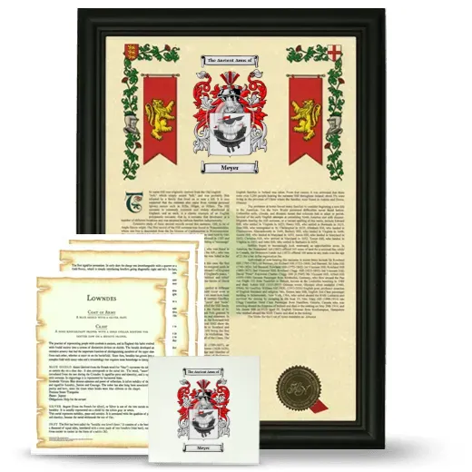 Meyer Framed Armorial, Symbolism and Large Tile - Black
