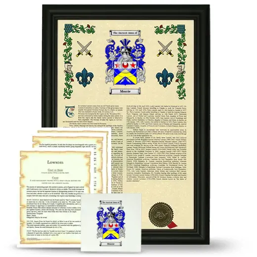 Morrie Framed Armorial, Symbolism and Large Tile - Black