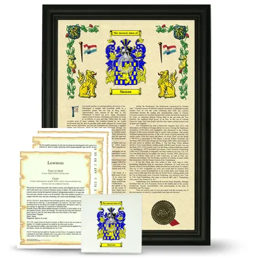 Nassau Framed Armorial, Symbolism and Large Tile - Black