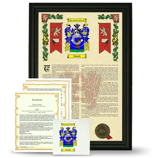 Novack Framed Armorial, Symbolism and Large Tile - Black