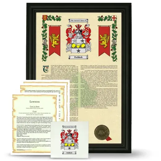 Paddock Framed Armorial, Symbolism and Large Tile - Black