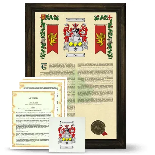 Patt Framed Armorial, Symbolism and Large Tile - Brown