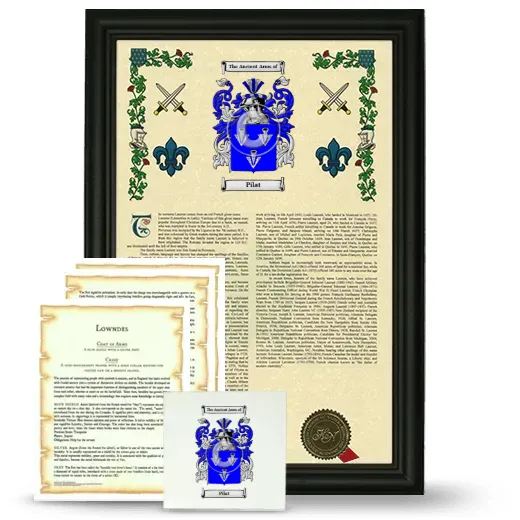 Pilat Framed Armorial, Symbolism and Large Tile - Black