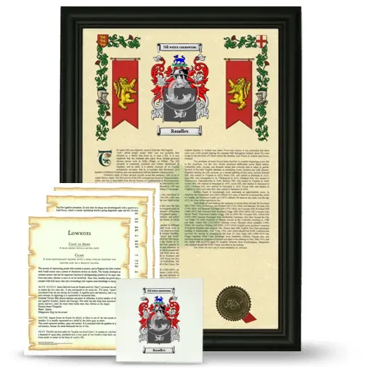Randles Framed Armorial, Symbolism and Large Tile - Black
