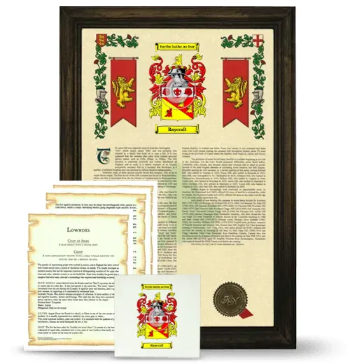 Raycraft Framed Armorial, Symbolism and Large Tile - Brown