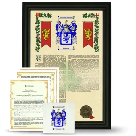 Renton Framed Armorial, Symbolism and Large Tile - Black