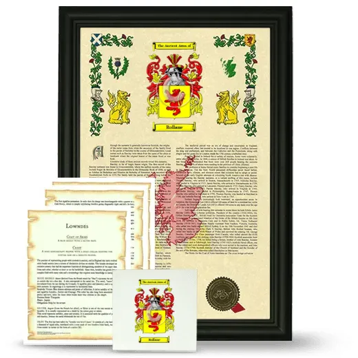Rollane Framed Armorial, Symbolism and Large Tile - Black