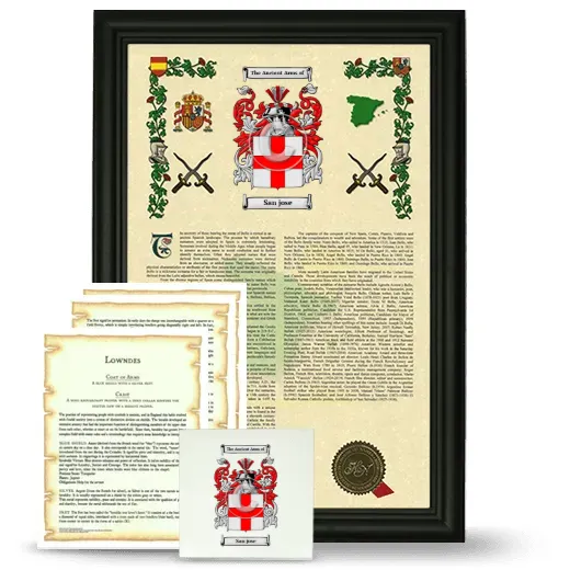 San jose Framed Armorial, Symbolism and Large Tile - Black