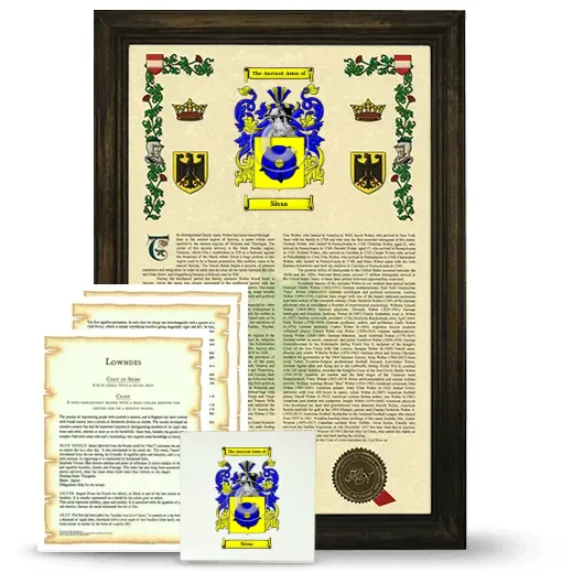 Sissa Framed Armorial, Symbolism and Large Tile - Brown