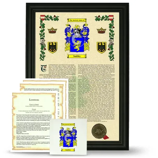 Smitley Framed Armorial, Symbolism and Large Tile - Black