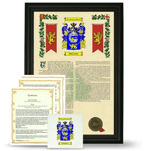 Summerey Framed Armorial, Symbolism and Large Tile - Black