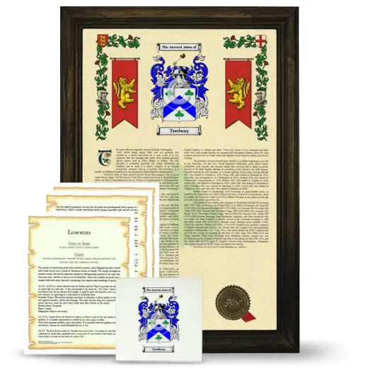 Tredway Framed Armorial, Symbolism and Large Tile - Brown