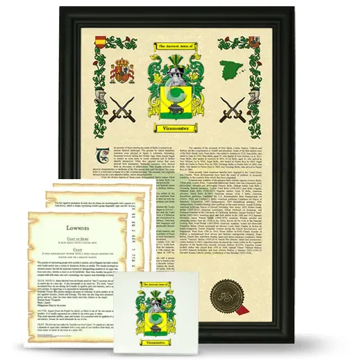 Viramontez Framed Armorial, Symbolism and Large Tile - Black