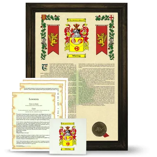 Wheting Framed Armorial, Symbolism and Large Tile - Brown