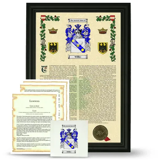 Willier Framed Armorial, Symbolism and Large Tile - Black