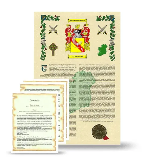 O'Cahaland Armorial History and Symbolism package
