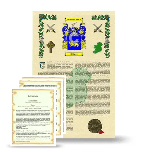 O'Carey Armorial History and Symbolism package
