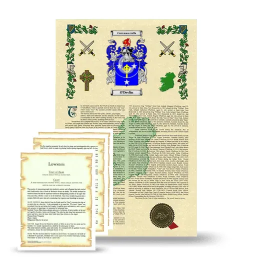 O'Devlin Armorial History and Symbolism package