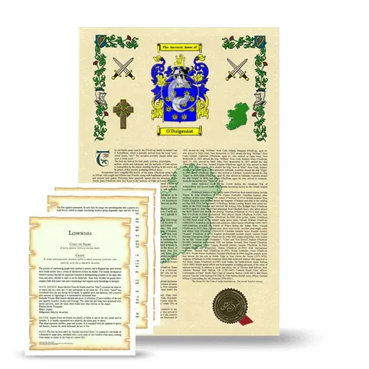 O'Duigenint Armorial History and Symbolism package