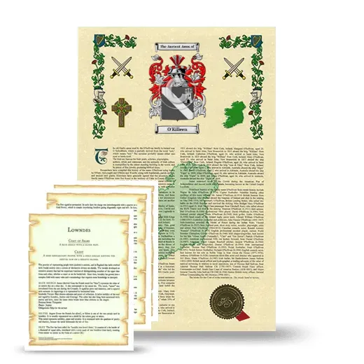 O'Killeen Armorial History and Symbolism package
