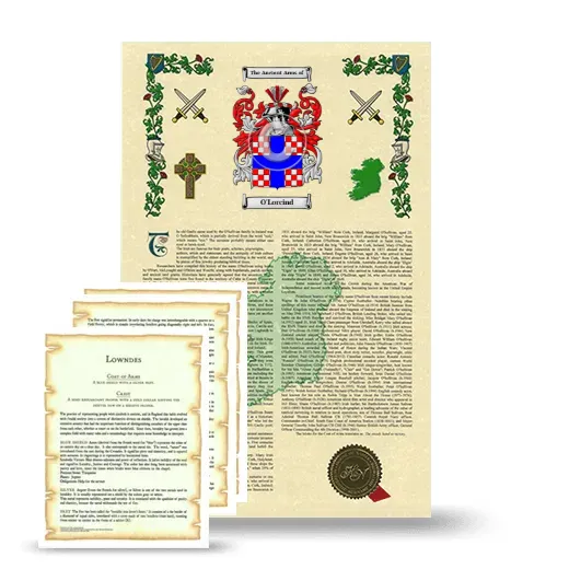 O'Lorcind Armorial History and Symbolism package