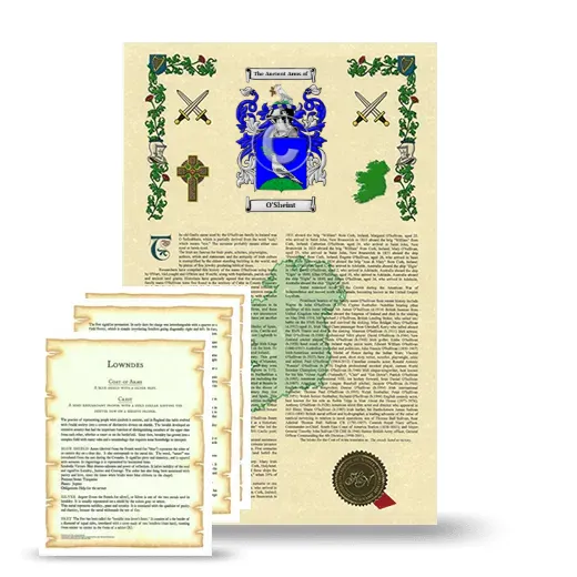 O'Sheint Armorial History and Symbolism package