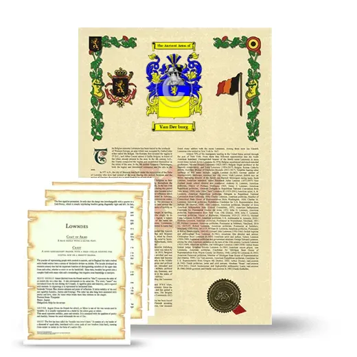 Van Der burg Armorial History and Symbolism package