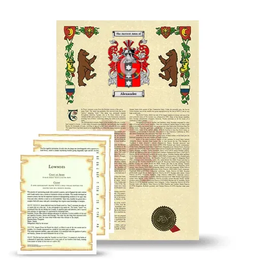 Alexander Armorial History and Symbolism package