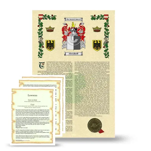 Altendorff Armorial History and Symbolism package