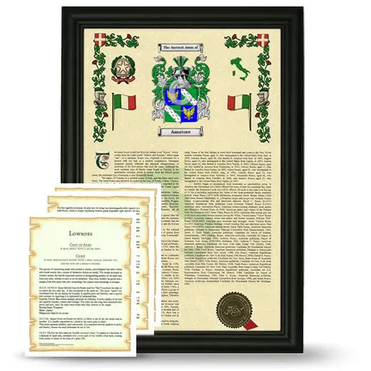 Amatore Framed Armorial History and Symbolism - Black
