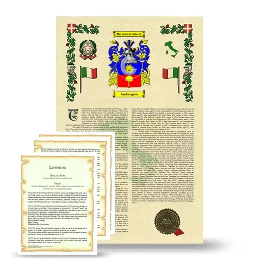 Ambrogini Armorial History and Symbolism package
