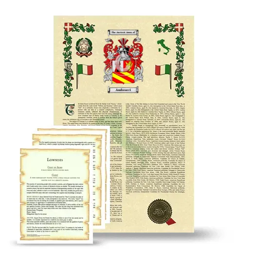 Andreacci Armorial History and Symbolism package