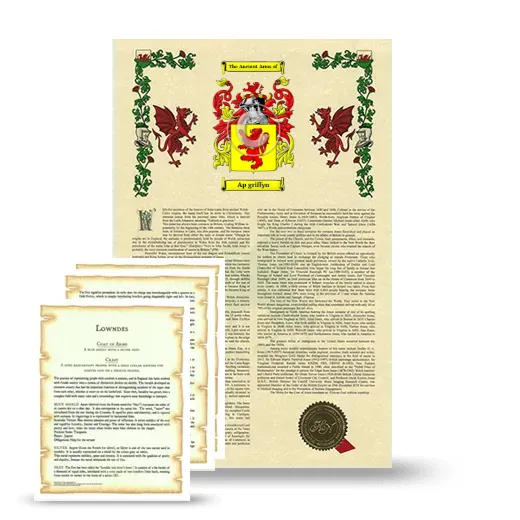 Ap griffyn Armorial History and Symbolism package