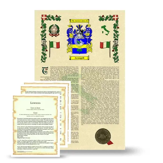 Arcangeli Armorial History and Symbolism package